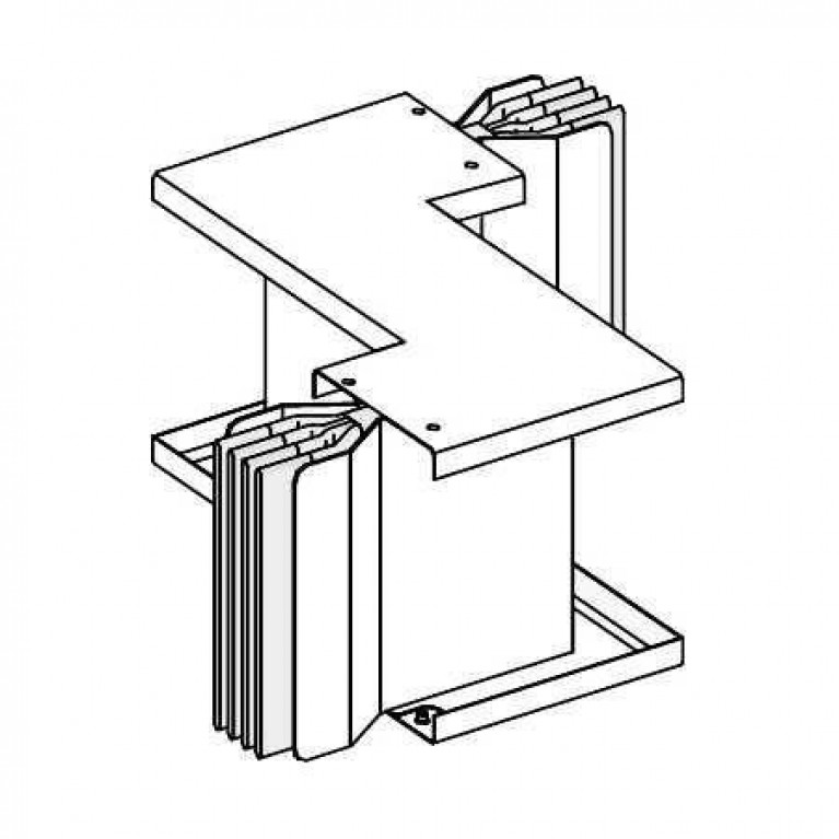 Z-ОБРАЗНАЯ СЕКЦИЯ УГЛОВАЯ ПЛАШМЯ, 3L+N+PE, Cu, 2500А