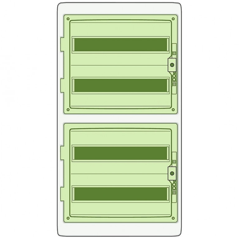 Распределительный шкаф Schneider Electric KAEDRA, 72 мод., IP65, навесной, пластик, зеленая дверь, 13987
