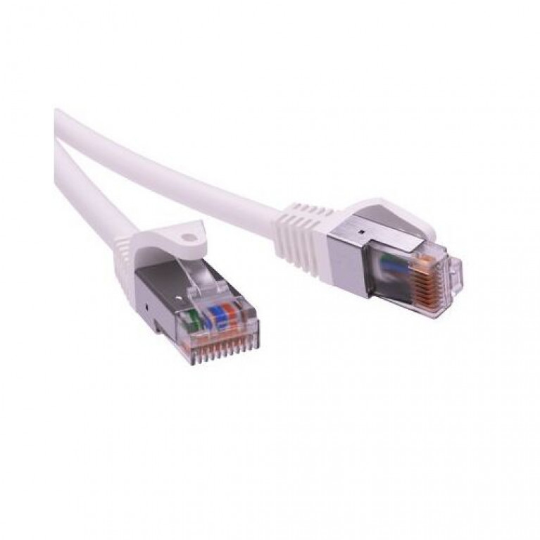 Патч-корд экранированный CAT5E F//UTP 4х2, LSZH, белый, 7.0м (упак. 1шт)