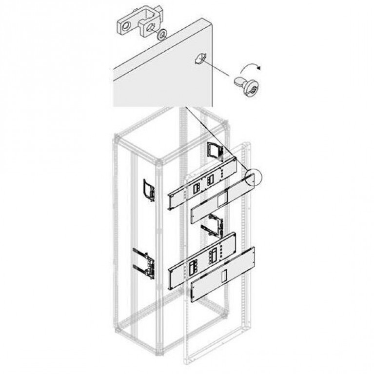 Комплект гориз.уст.XT3 3//4P PLUG W=400мм