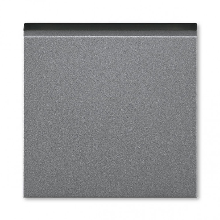 Накладка на светорегулятор клавишный ABB LEVIT, сталь // дымчатый черный, 2CHH700100A4069