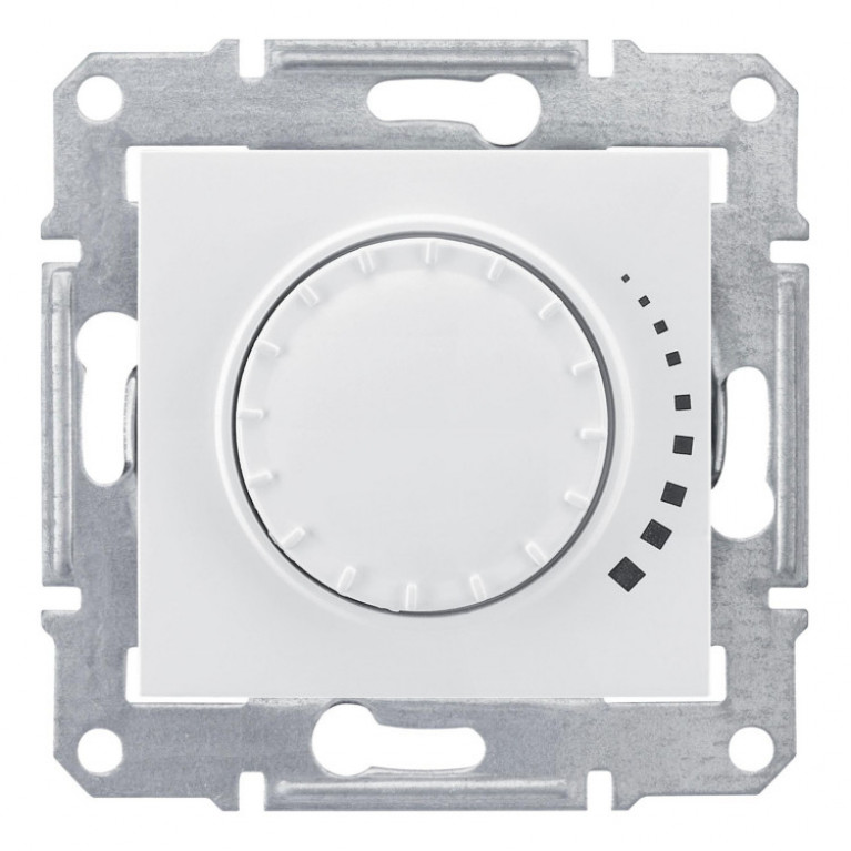 Светорегулятор поворотно-нажимной Schneider Electric SEDNA, 325 Вт, белый, SDN2200721