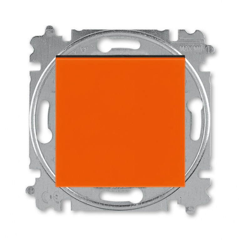 Выключатель 1-клавишный ABB LEVIT, скрытый монтаж, оранжевый // дымчатый черный, 2CHH590145A6066