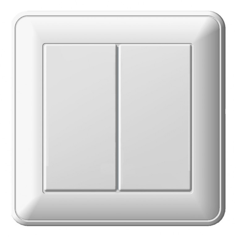 Переключатель 2-клавишный Schneider Electric W59, скрытый монтаж, белый, VS616-256-18