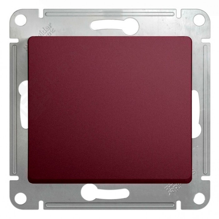 Переключатель 1-клавишный Schneider Electric GLOSSA, скрытый монтаж, баклажановый, GSL001161