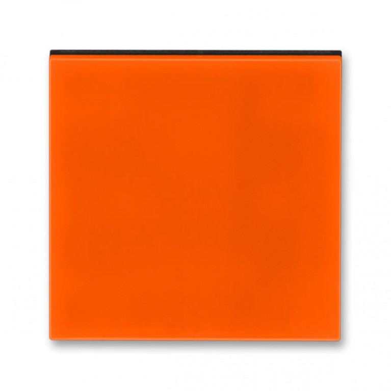 Накладка на светорегулятор клавишный ABB LEVIT, оранжевый // дымчатый чёрный, 2CHH700100A4066