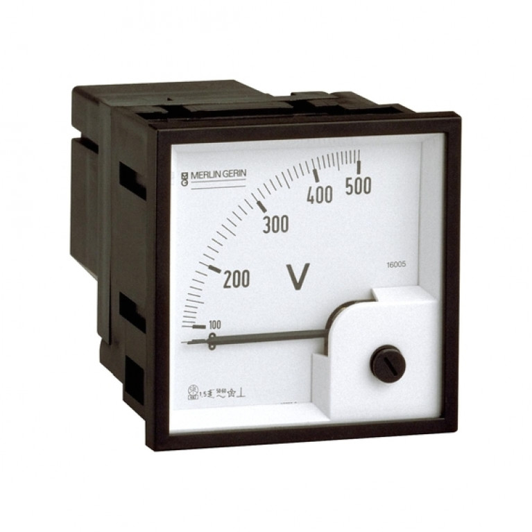 Вольтметр щитовой Schneider Electric PowerLogic 500В AC, аналоговый, кл.т. 1,5, 16075