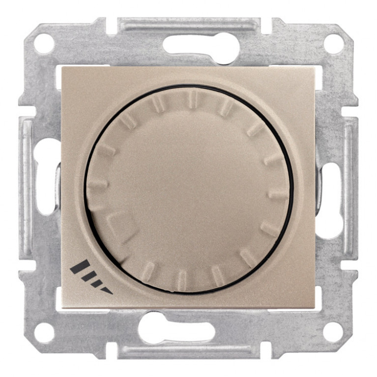 Светорегулятор поворотно-нажимной Schneider Electric SEDNA, 420 Вт, титан, SDN2201168
