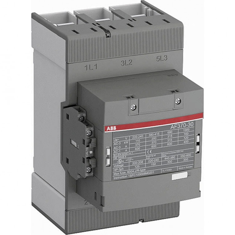 Контактор ABB AF370-30 3P 370А 1000//48-130В AC//DC 200кВт, 1SFL607002R1211