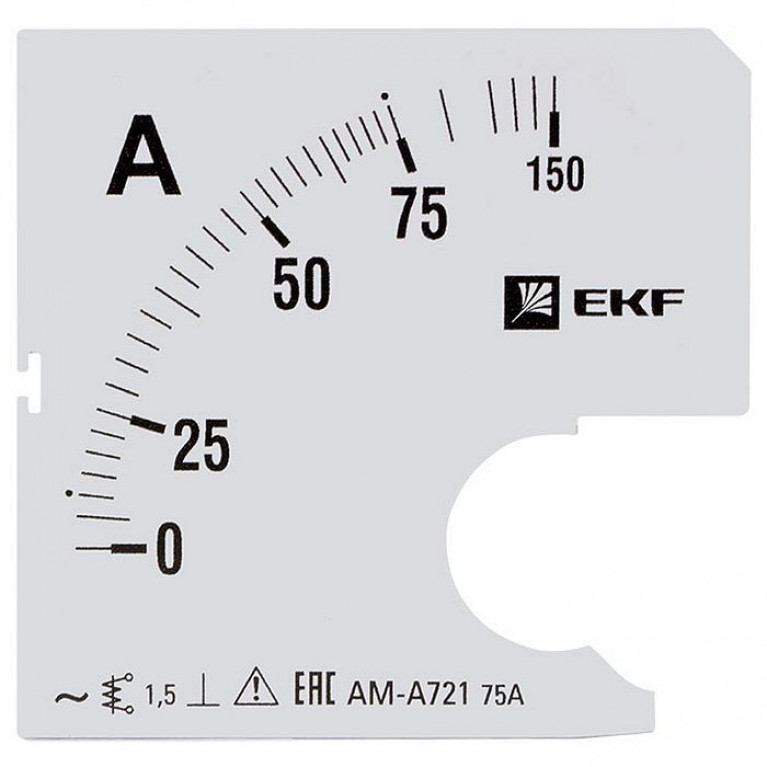 Шкала сменная для A721 75//5А-1,5 EKF PROxima