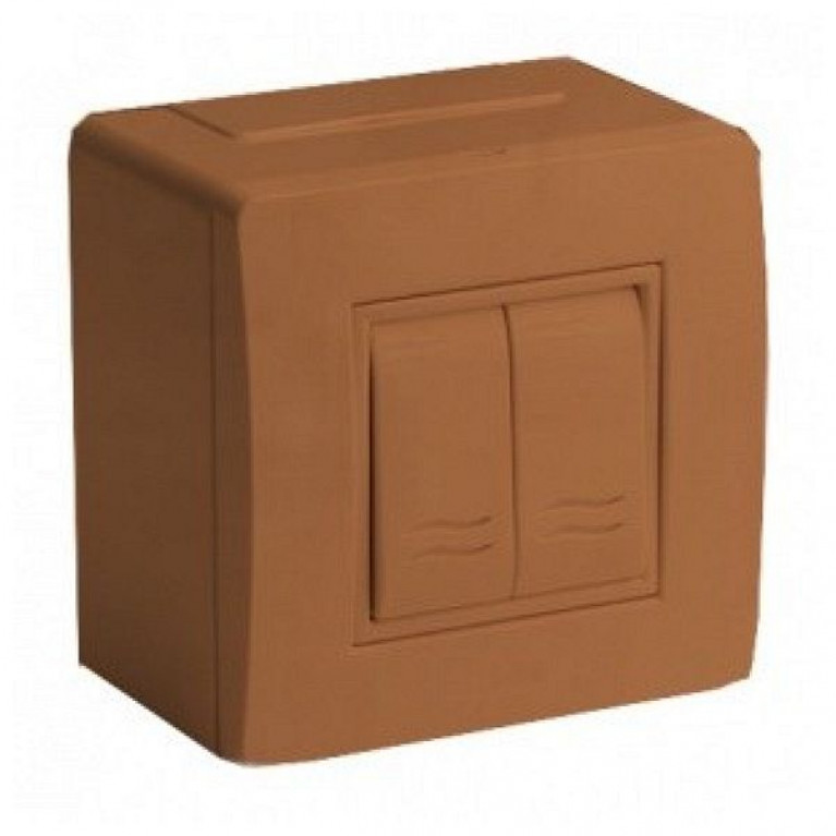 Коробка в сборе с выключателем, коричневая (розница) (упак. 14шт)