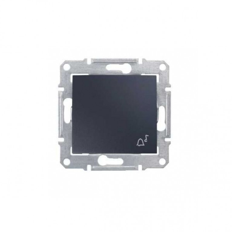 Переключатель 1-клавишный Schneider Electric SEDNA, скрытый монтаж, графит, SDN0800370