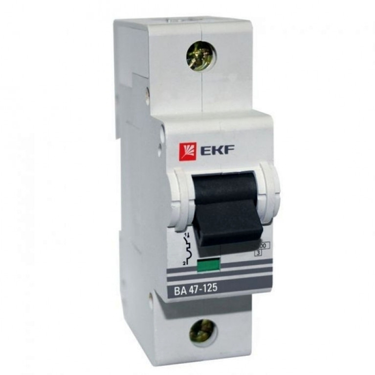 Автоматический выключатель EKF PROxima 1P 100А (D) 15кА, mcb47125-1-100D