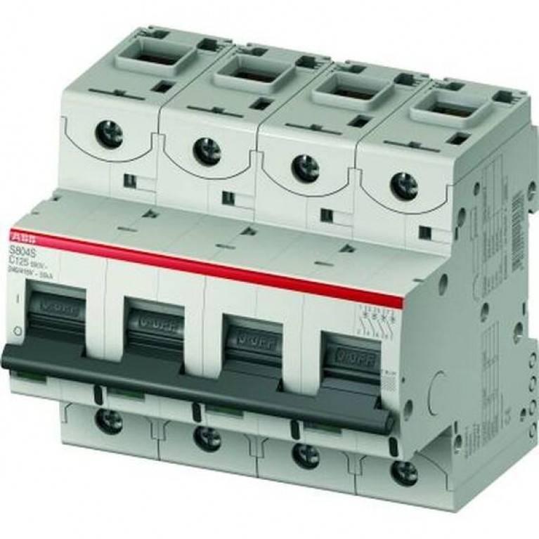 Автоматический выключатель ABB S800C 4P 80А (C) 15кА, 2CCS884001R0804