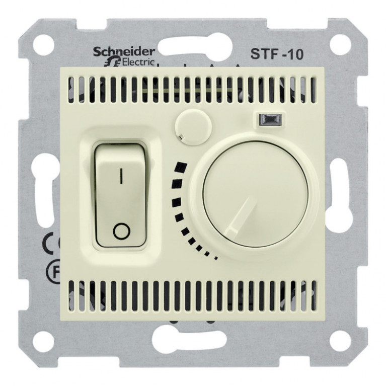 Термостат для теплого пола Schneider Electric SEDNA, с датчиком, бежевый, SDN6000347