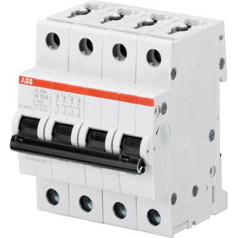 Автоматический выключатель ABB S200M 4P 20А (K) 10кА, 2CDS274001R0487