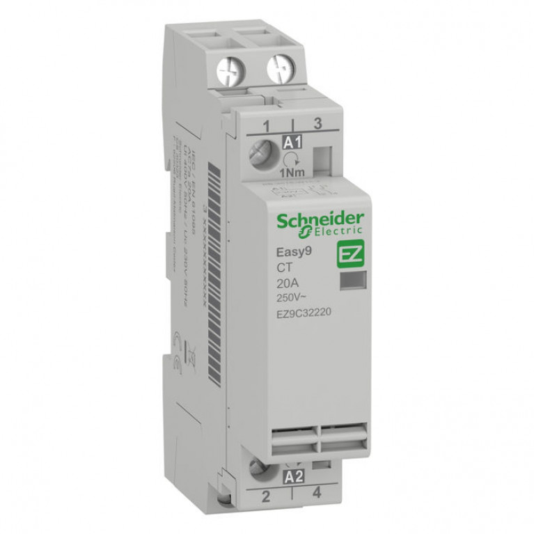 Модульный контактор Schneider Electric Easy9 2P 20А //230В AC, EZ9C32220