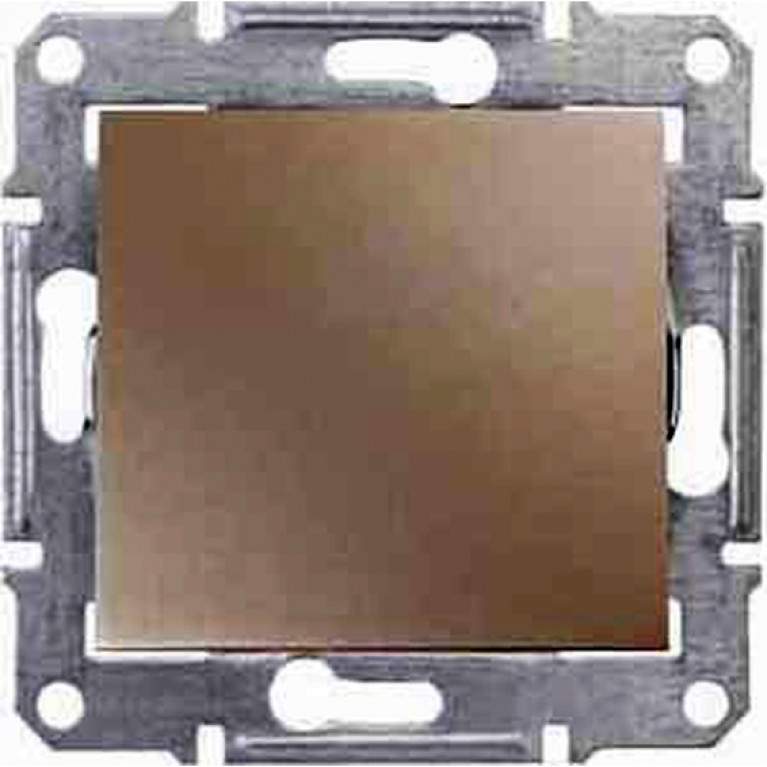 Переключатель 1-клавишный Schneider Electric SEDNA, скрытый монтаж, титан, SDN0400168