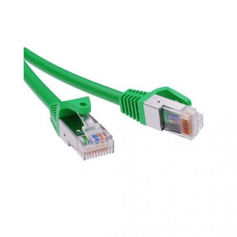 Патч-корд экранированный CAT5E F//UTP 4х2, LSZH, зелёный, 3.0м (упак. 1шт)