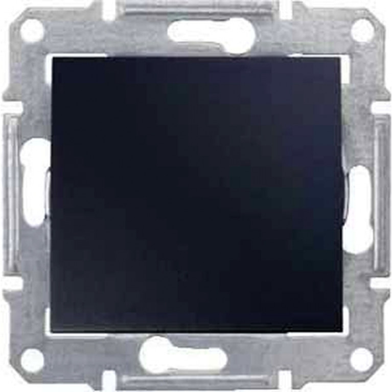 Переключатель 1-клавишный Schneider Electric SEDNA, скрытый монтаж, графит, SDN0400170