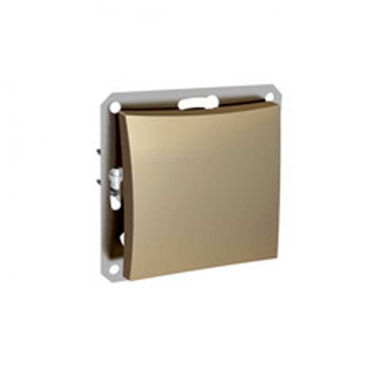 Переключатель 1-клавишный Schneider Electric ДУЭТ, скрытый монтаж, шампань, WDE000461