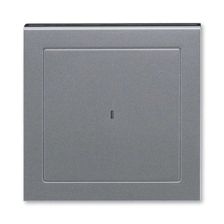 Накладка на карточный выключатель ABB LEVIT, сталь // дымчатый черный, 2CHH590700A4069