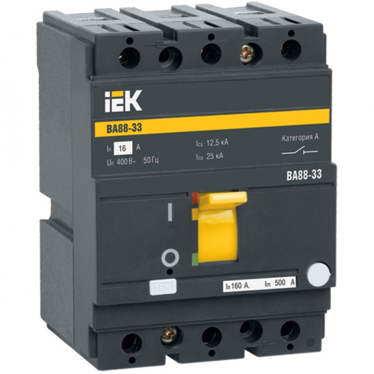 Силовой автомат IEK ВА88 160А, термомагнитный, 35кА, 3P, 160А, SVA20-3-0160