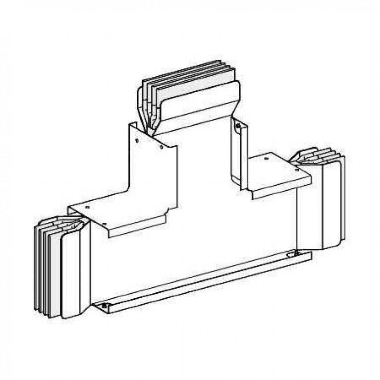 СЕКЦИЯ ТРОЙНИКОВАЯ НА РЕБРО, 3L+PE, Cu, 3200А