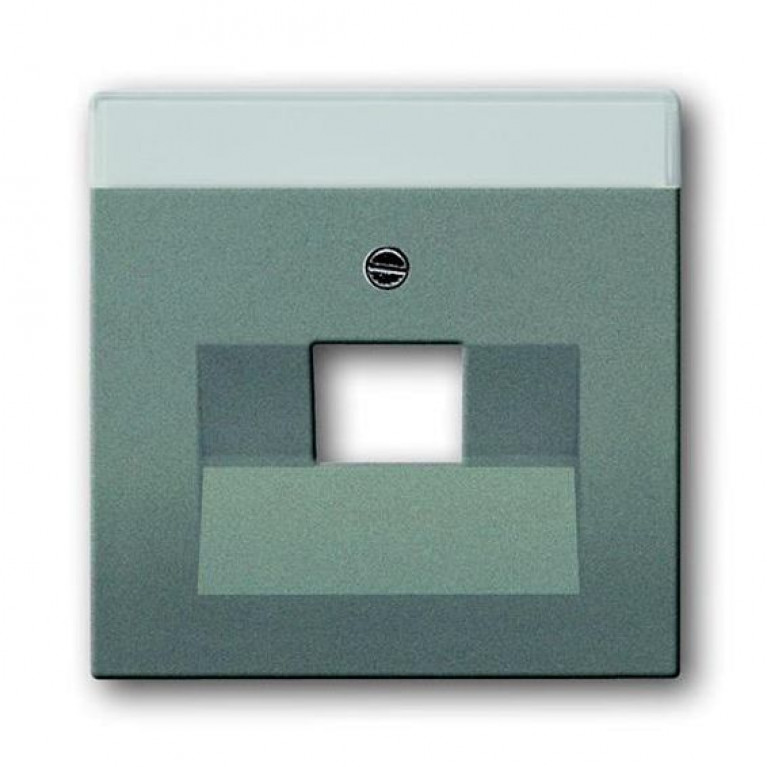 Накладка на розетку информационную ABB SOLO, серый металлик, 1710-0-3852
