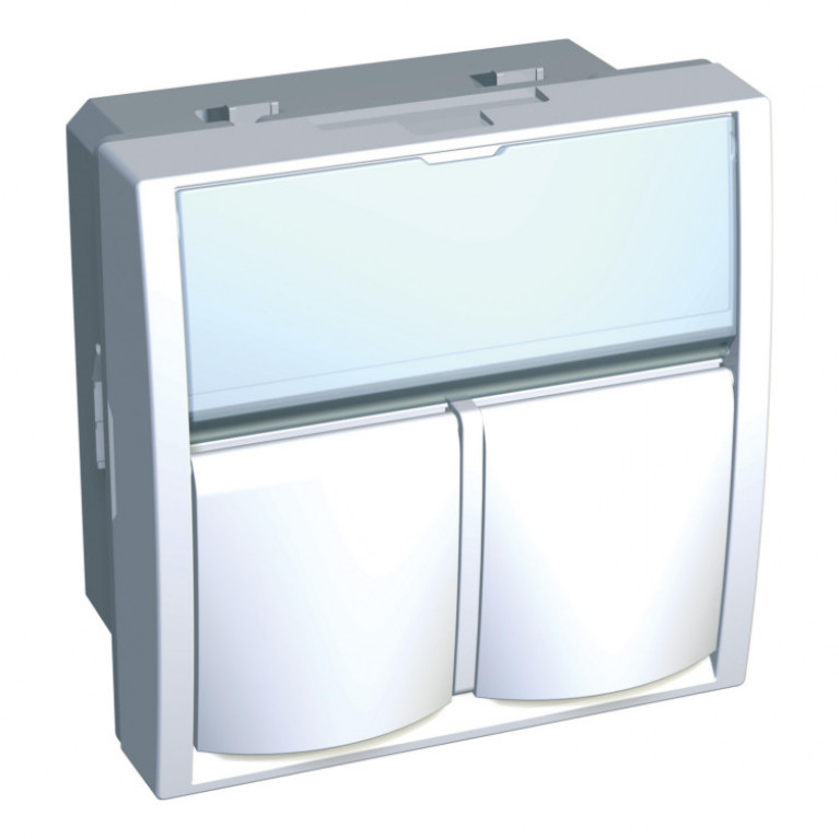 Лиц.плата Altira 2мод 2xKeystone RAL9010