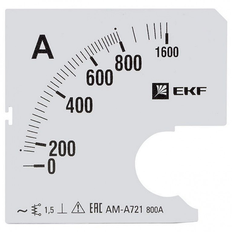 Шкала сменная для A721 800//5А-1,5 EKF PROxima