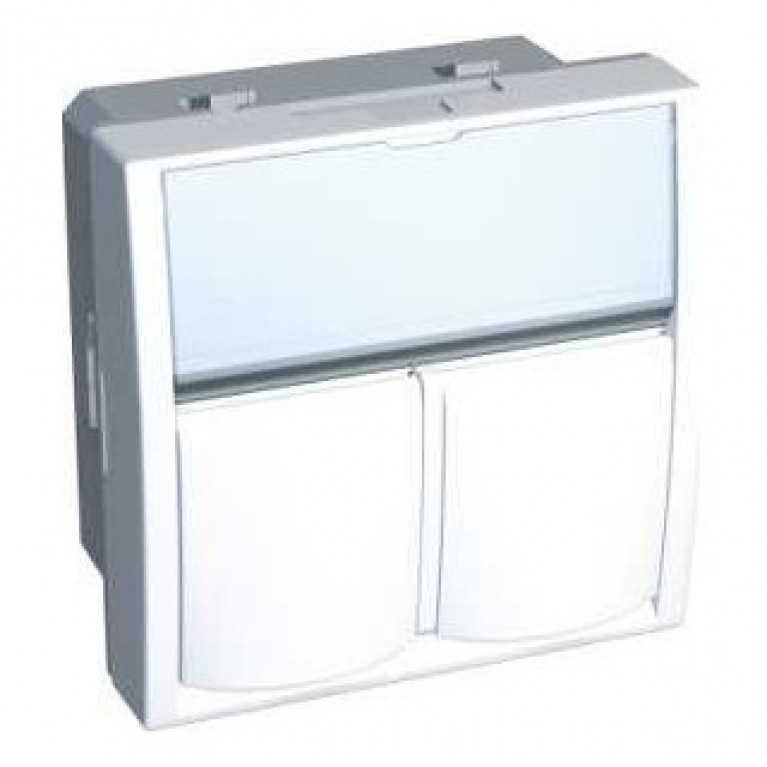 НАКЛАДКА 2xRJ45 SYSTIMAX БЕЛАЯ RAL9003