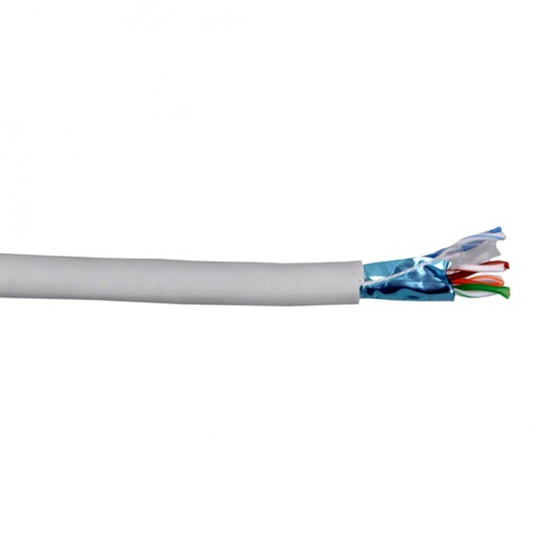 ITK Кабель связи витая пара F//UTP, кат.6 4x2х23AWG solid, PVC, 305м, серый