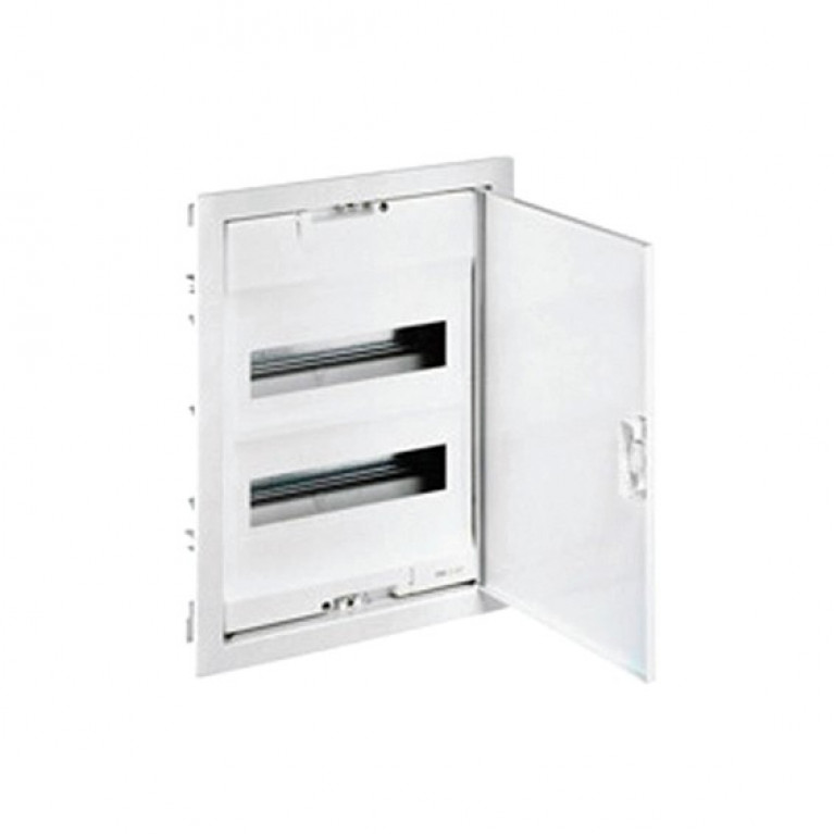 Щит встраиваемый Nedbox - со скругленной дверью белой RAL 9010 - 3 рейки - 36+6 модулей