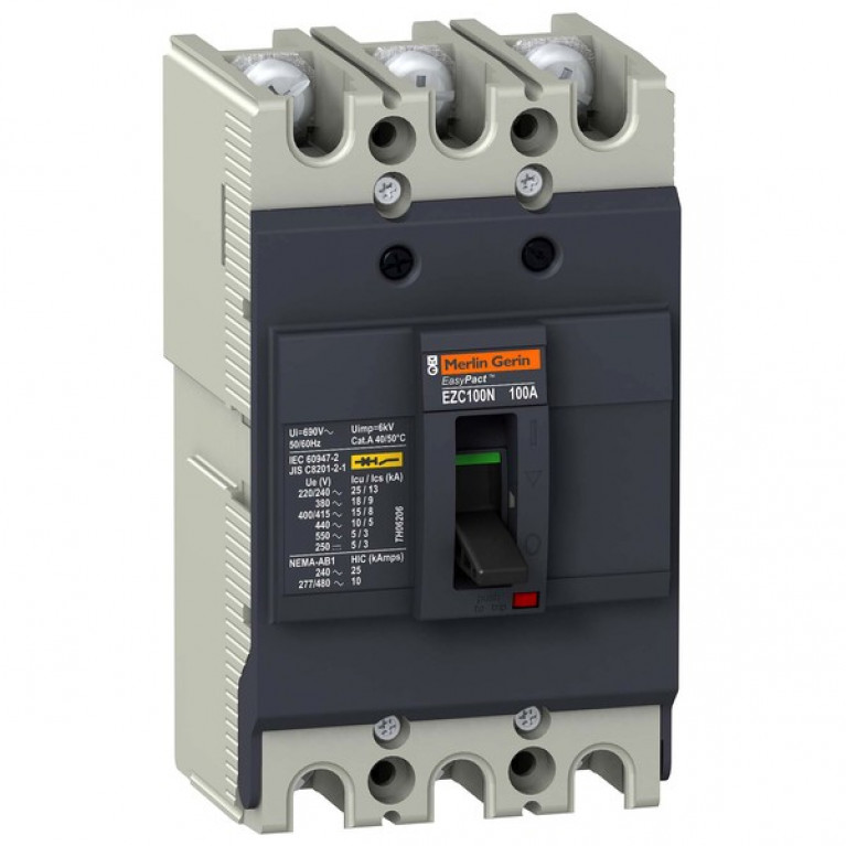 Силовой автомат Schneider Electric Easypact EZC TM-D, 18кА, 3P, 16А, EZC100N3016