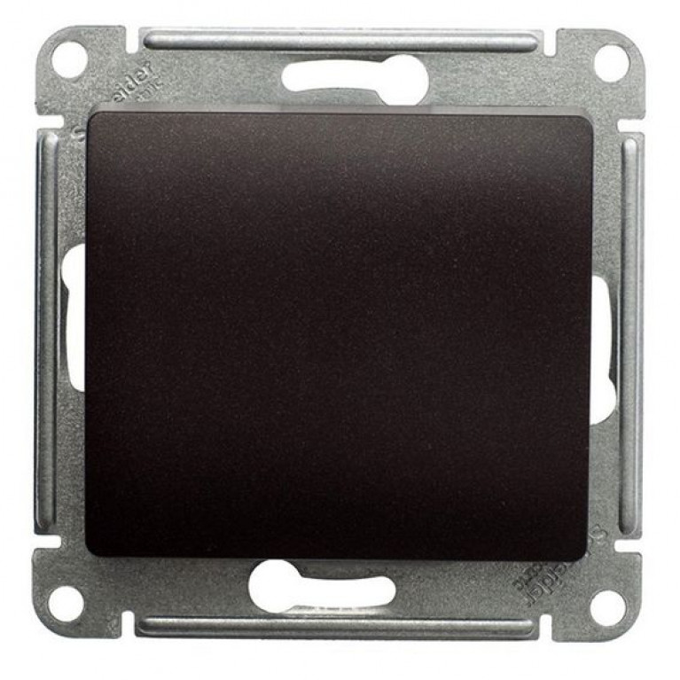 Переключатель 1-клавишный Schneider Electric GLOSSA, скрытый монтаж, шоколад, GSL000861