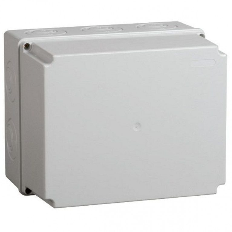 Коробка КМ41273 распаячная для о//п 240х195х165 мм IP44 (RAL7035, кабельные вводы 5 шт)