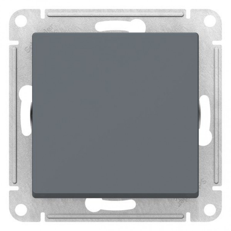 Переключатель 1-клавишный Schneider Electric ATLASDESIGN, скрытый монтаж, грифель, ATN000761
