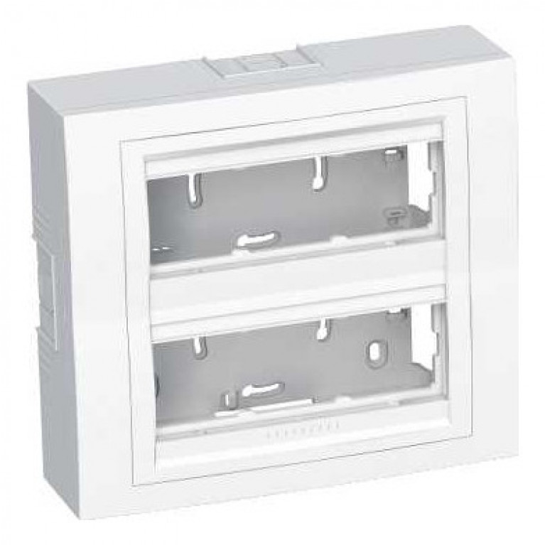 КОРОБКА НАР.МОНТ 2x3 ГОРИЗ.C РАМКОЙ 9003