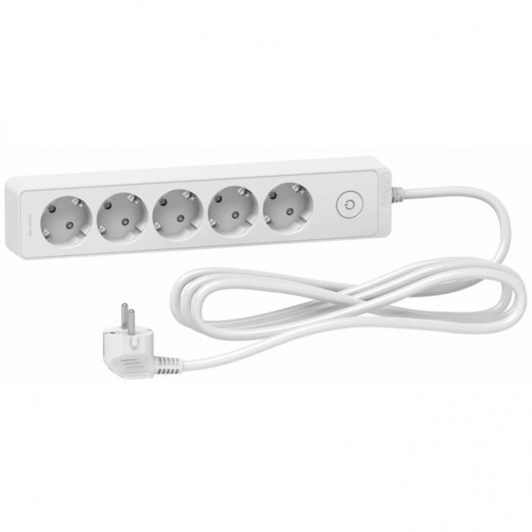 Удлинитель Schneider Electric UNICA EXTEND 5-местный, с выключателем, 3м, с заземлением, ST9453W