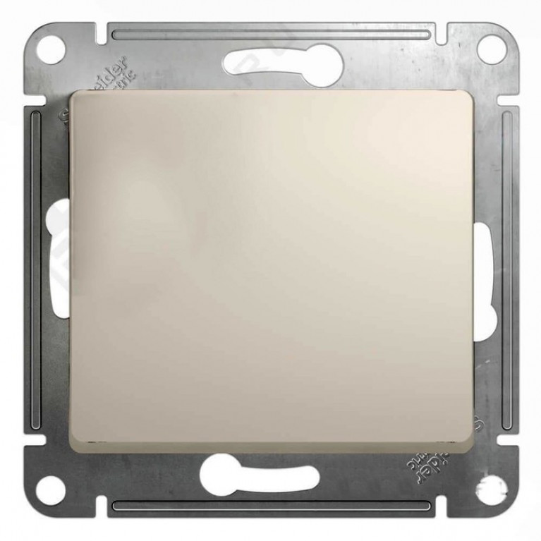 Переключатель 1-клавишный Schneider Electric GLOSSA, скрытый монтаж, молочный, GSL000961