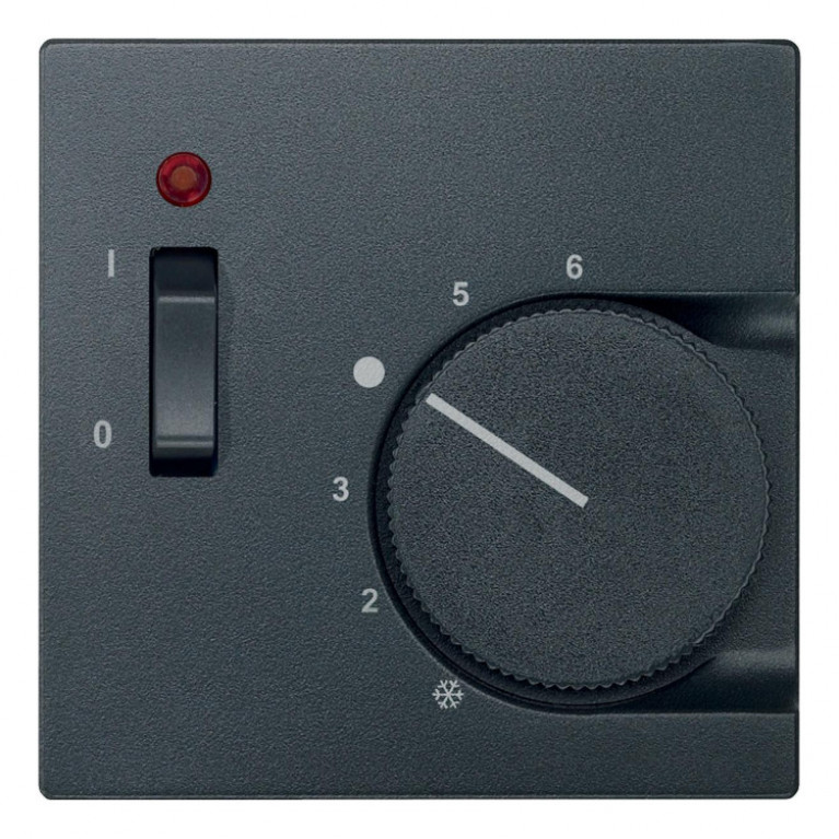 ЦЕНТР. ПЛАТА ТЕРМОРЕГ. С ВЫКЛ., SYSTEM M, ЦВЕТ АНТРАЦИТ
