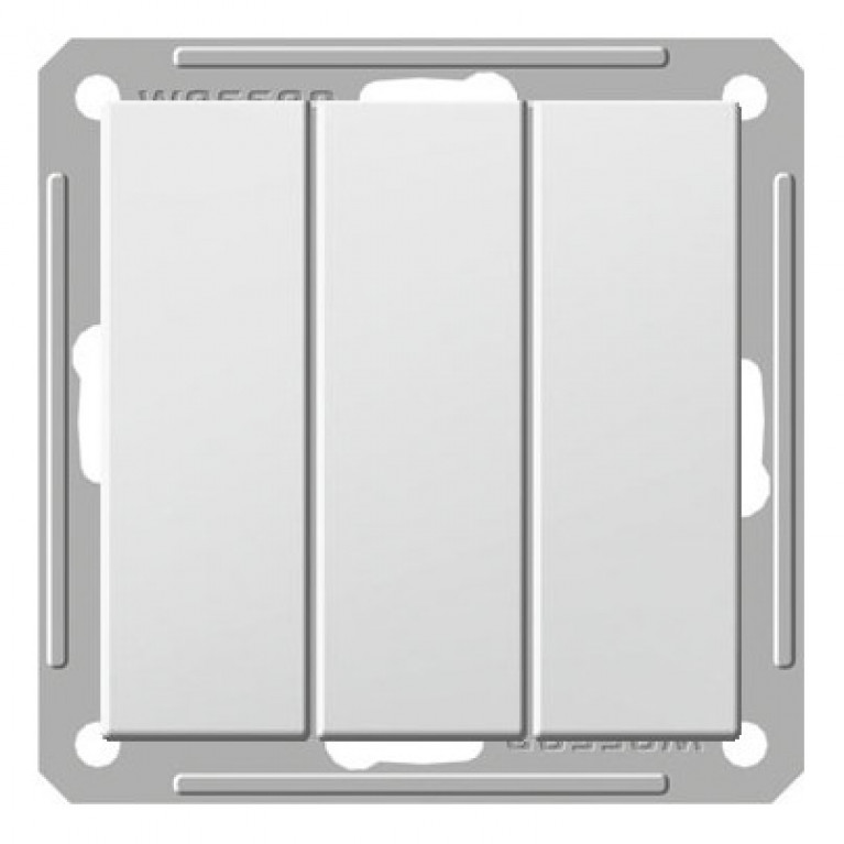 Выключатель 3-клавишный Schneider Electric W59, скрытый монтаж, белый, VS0516-351-1-86