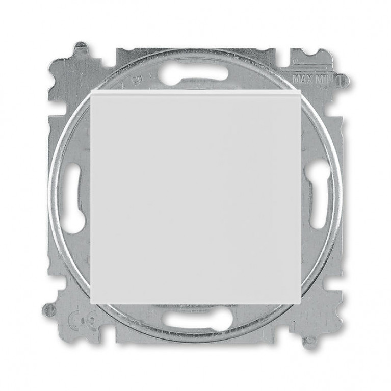 Выключатель 1-клавишный кнопочный ABB LEVIT, скрытый монтаж, серый // белый, 2CHH599145A6016