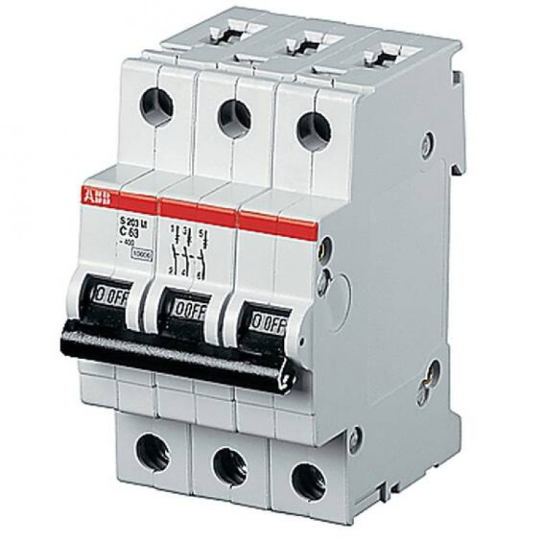 Автоматический выключатель ABB S200P 3P 20А (D) 25кА, 2CDS283001R0201