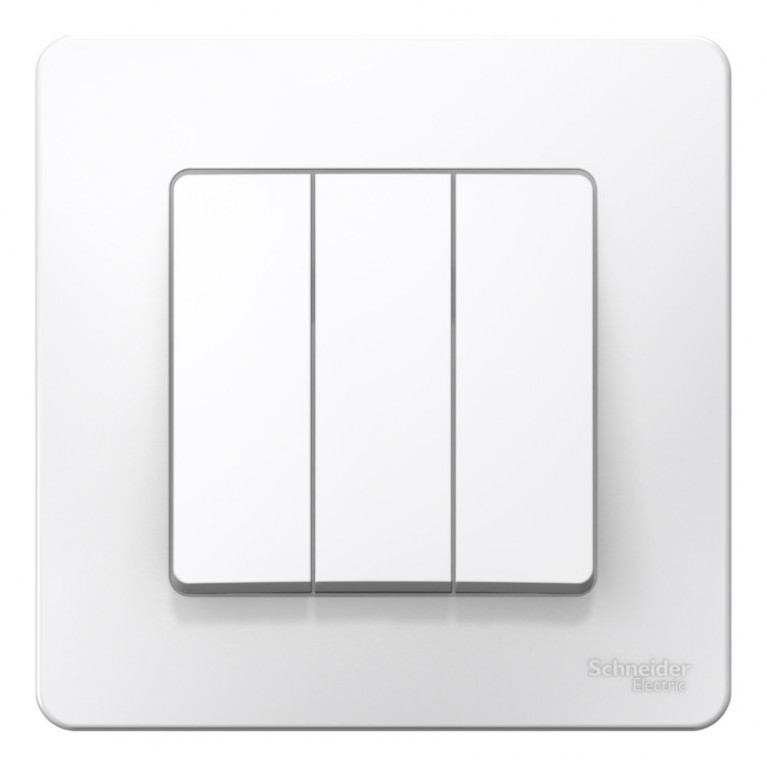 Выключатель 3-клавишный Schneider Electric BLANCA, скрытый монтаж, белый, BLNVS100501