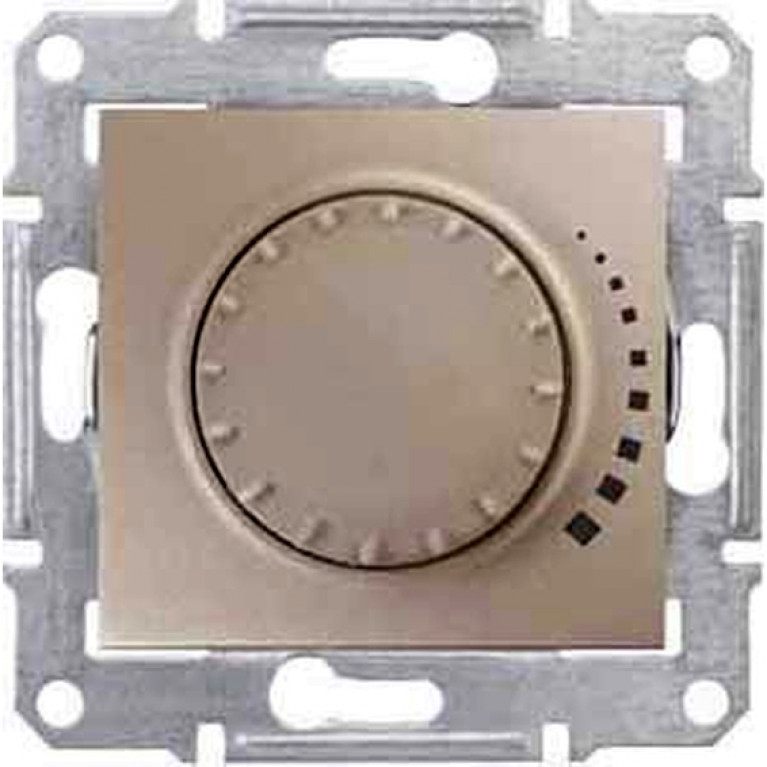 Светорегулятор поворотно-нажимной Schneider Electric SEDNA, 325 Вт, титан, SDN2200768
