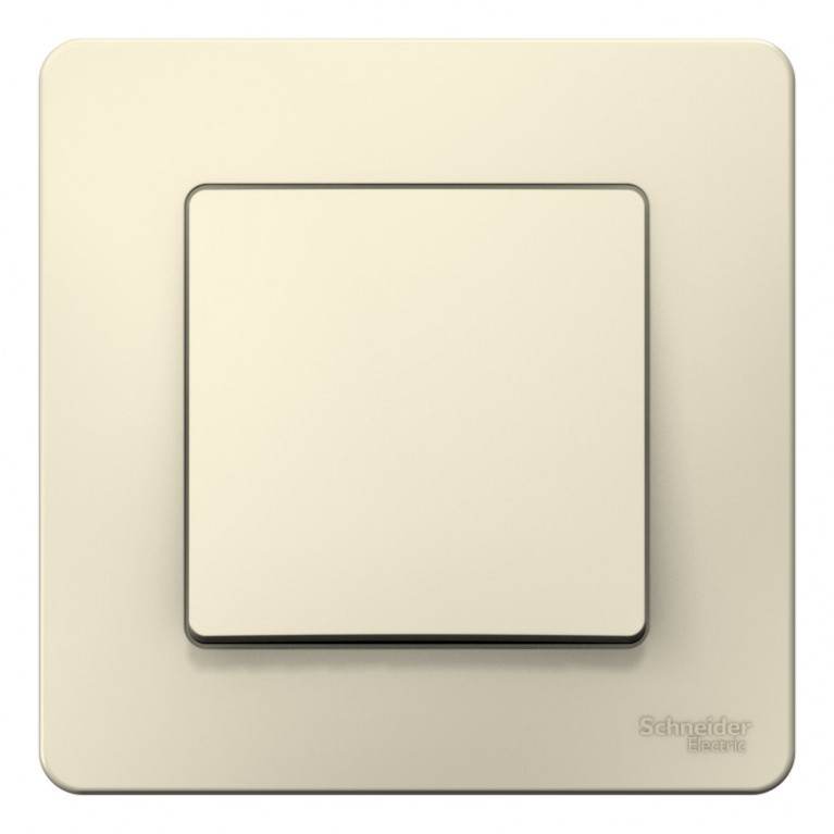 Переключатель 1-клавишный Schneider Electric BLANCA, скрытый монтаж, молочный, BLNVS010602