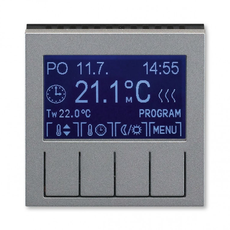 ABB Levit 2CHH911031A4069 Терморегулятор универсальный программируемый сталь // дымчатый чёрный