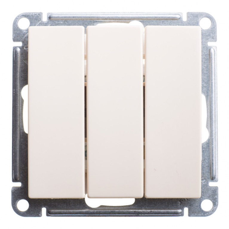 Выключатель 3-клавишный Schneider Electric W59, скрытый монтаж, слоновая кость, VS0510-351-2-86
